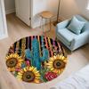 Plants pattern round rug,Carpet Rug for Living Room Bedroom Playroom ,Non-slip Floor Mat,Holiday Gifts and Birthday Gifts.
