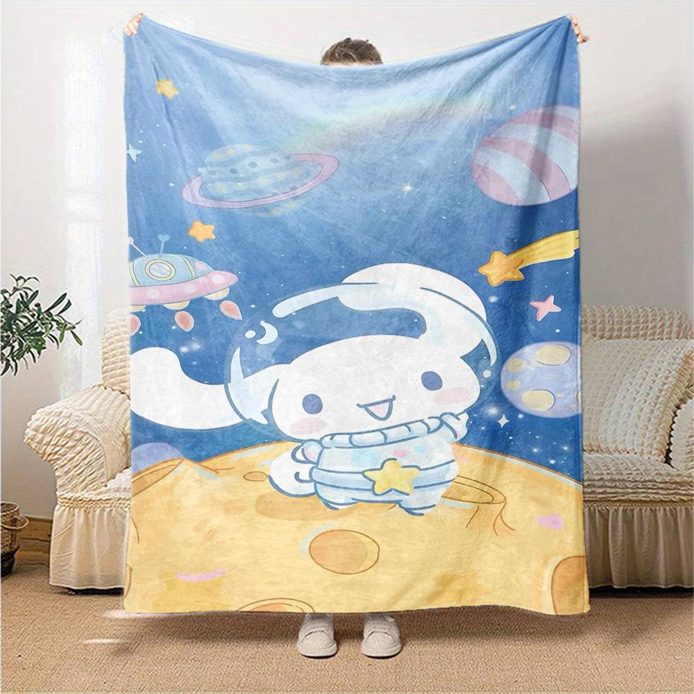 1pc space explorer blanket Lightweight Flannel Throw for Sofa Bed Travel Camping Livingroom Office Couch Chair