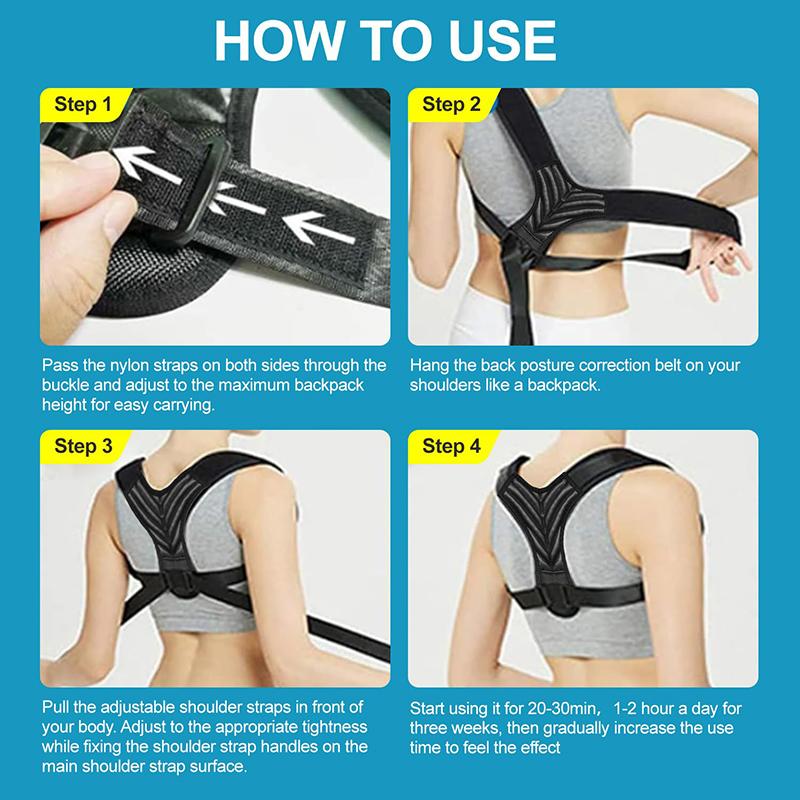 Lumbar Posture Orthopedic Belts Men Women Adjustable Posture Corrector Back Support Strap Brace Shoulder Spine Support