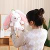 23/28/35cm Creative Funny Doll Carrot Rabbit Plush Toy Stuffed Soft Bunny Hiding In Strawberry Bag Toys for Kids Girls Birthday Gift