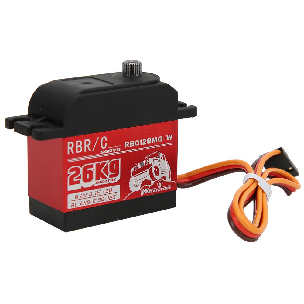 

26KG High Torque Metal Gear Digital Servo for 1 8 1 10 Robot RC Crawler Car Boat(RB0126MG W )