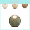Simple Woven Straw Beach Bag With Inner Pouch For Summer Outings