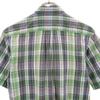 Ralph Lauren Check Pattern Short Sleeve Button Down Shirt L Green System Women Used