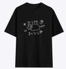 Korean Cute Cat Happy Life Graffiti Short Sleeve Printed Tshirt Ladies Cute Art Cat Emoji Pattern Casual for Unisex and Unisex