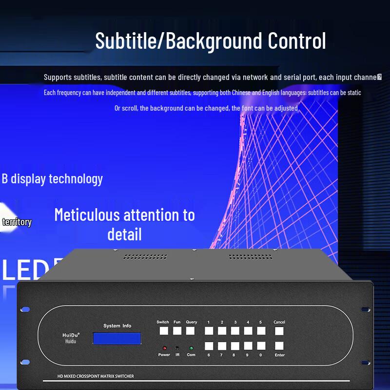HuiDu Modular HDMI Hybrid Matrix Switcher (CN Version)