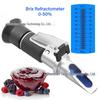 3-in-1 Handheld Refractometer: 0-40% Brix Sugar Meter, 0-25% Alcohol Tester, 0-22° Baumé Gauge