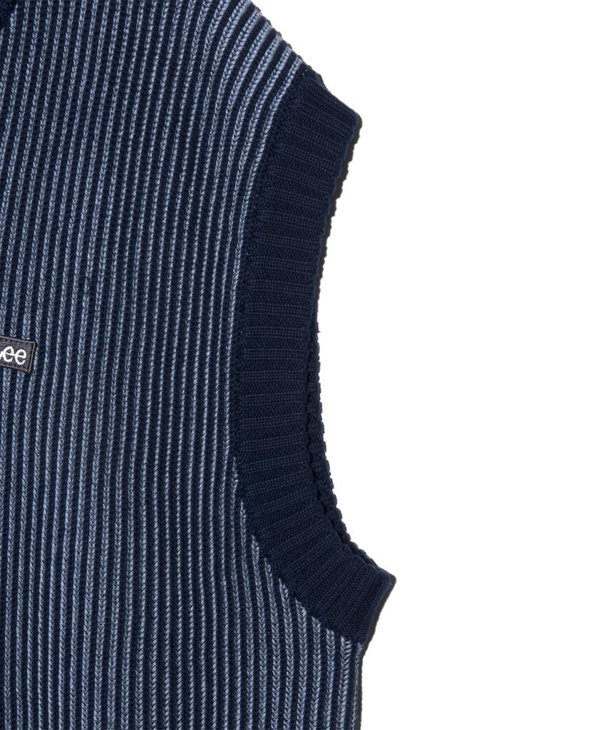LEE Oversized Two-Tone Knit Vest Navy