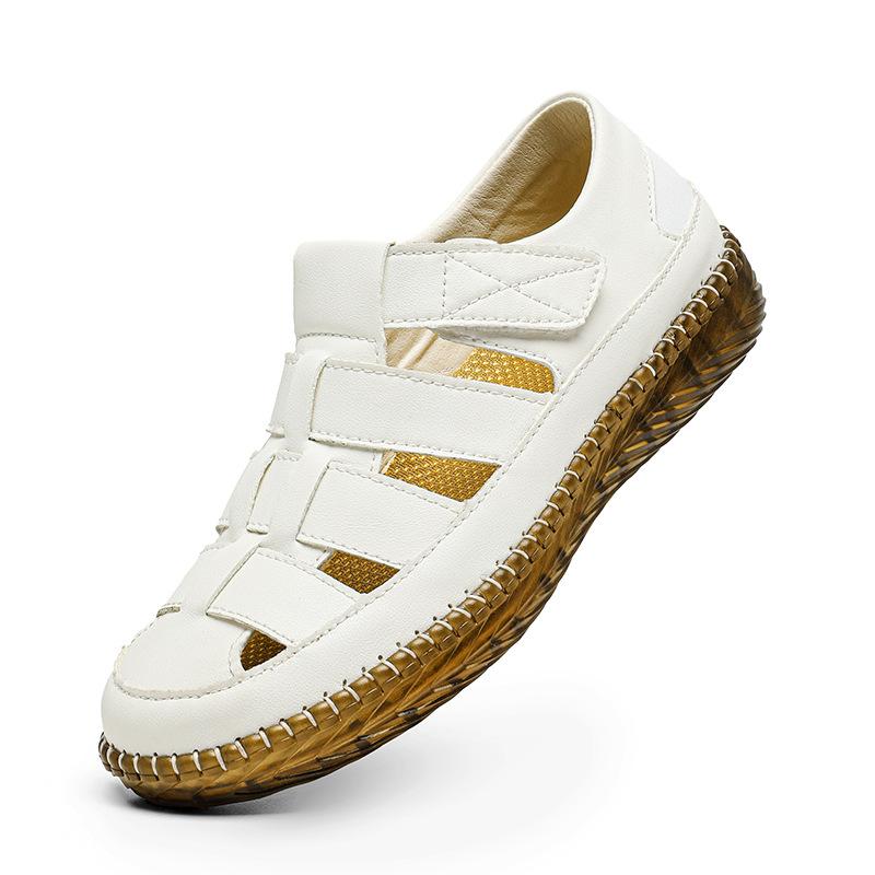 Sandals women's summer 2025 new popular Roman flat-bottomed woven soft-soled lightweight mother non-slip beach shoes