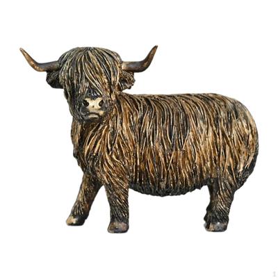Yak-Figur, Skulptur aus Kunstharz für das Home-Office