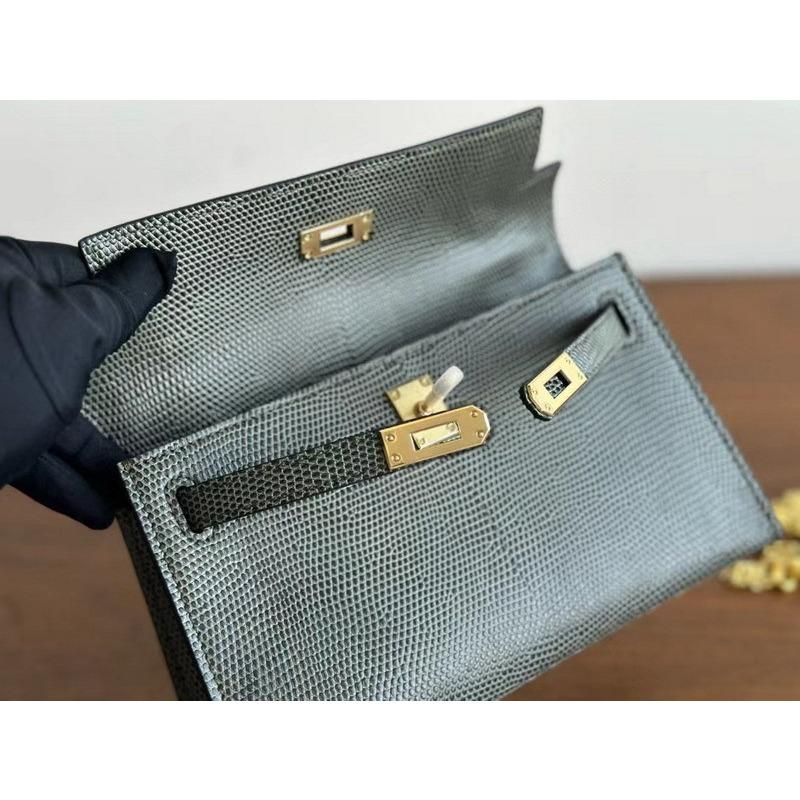 New Generation Lizard Pattern First Layer Cowhide Leather Bag Portable Shoulder Crossbody Small Square Bag Women's Bag