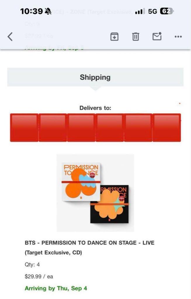 [USED] BTS PTD Limited Trading Card (Target US American Bonus) RM