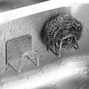 1/10pcs Kitchen Stainless Steel Sink Sponges Holder Self Adhesive Drain Drying Rack Shelf Household Wall Hooks Storage Organizer