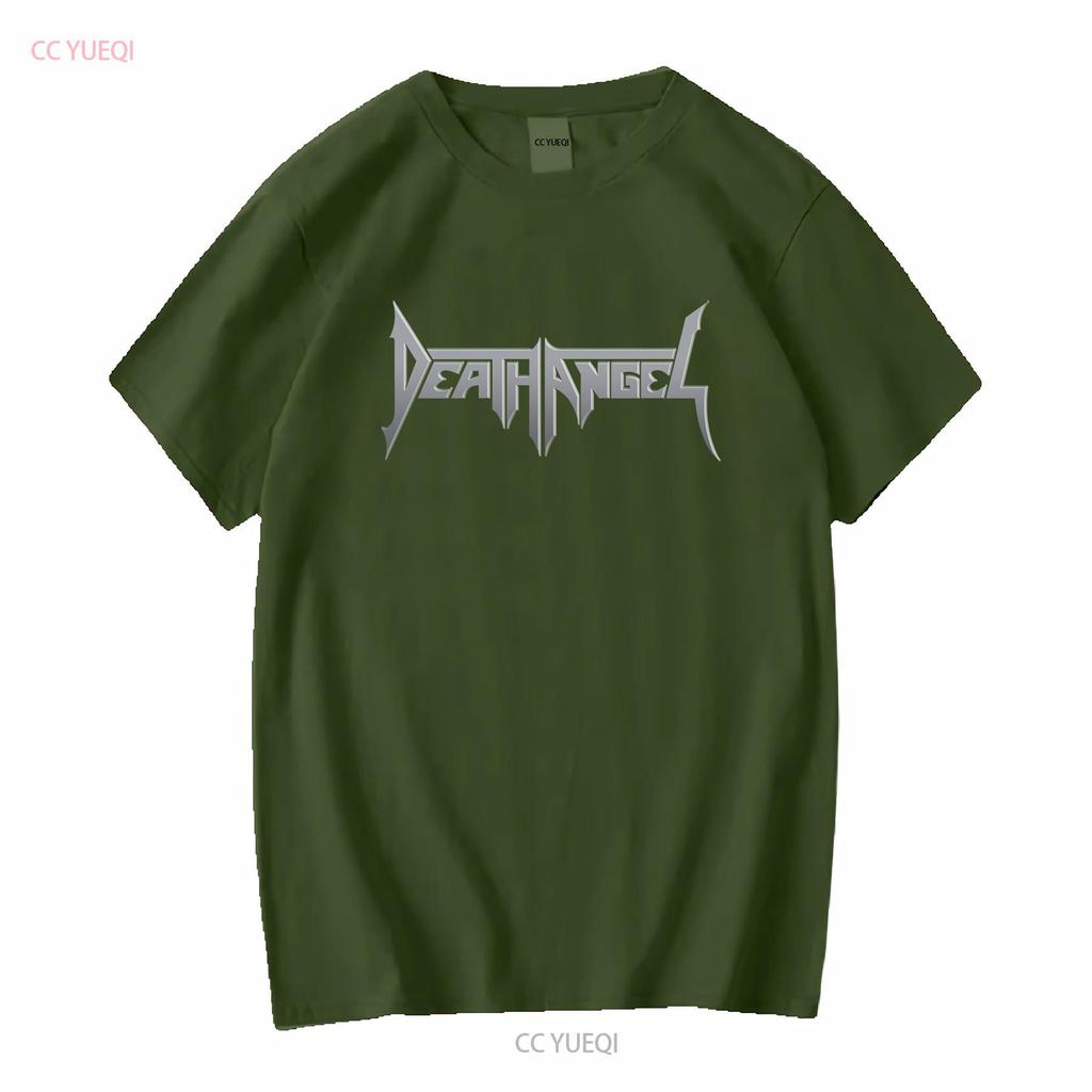 DEATH ANGEL Grey Logo T SHIRT Brand New S M XL 2XL long or short sleeves vintage Washed Casual Top For Everyday Wear Breathable