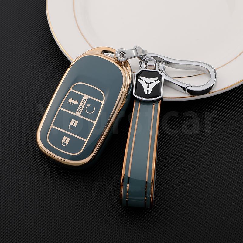 4 5 Buttons Soft Tpu Car Key Case Cover Auto Shell Fob Holder For Honda Civic Accord Hr-V Cr-V Crv Accessories