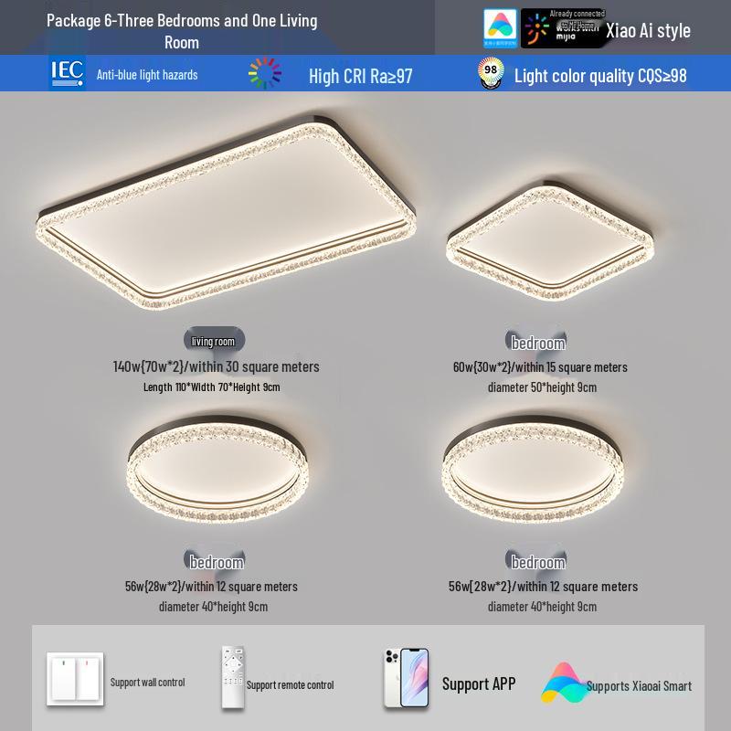 Italian Luxury Ceiling Lamp Set: 2025 Modern Atmospheric Design for Living Room