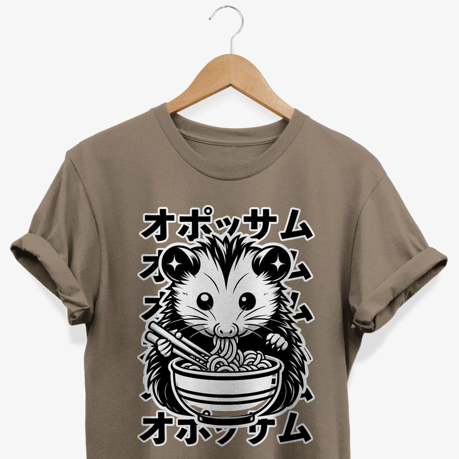 Opossum Ramen Bowl T-shirt | Kawaii Graphic Tee L