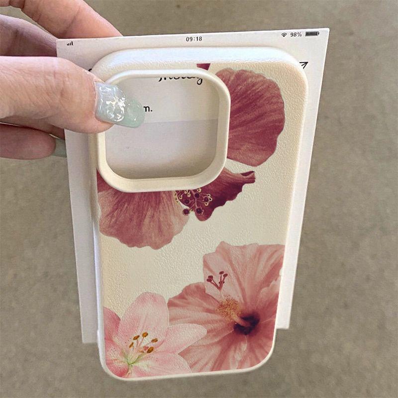Custodia per telefono con motivo floreale di giglio retrò, adatta per telefoni delle serie iPhone 17, 16, 15, Plus, Pro, Max - adatta per l'uso come regalo