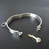 Metal Restraints Set Stainless Steel Locking Collar Cuffs Kit  Cuffs & Shackles