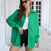 DAFIFY Moda Donna Primavera Autunno Casual Tinta Unita Stampa Manica Lunga Collo POLO Bluse e Camicie Larghe