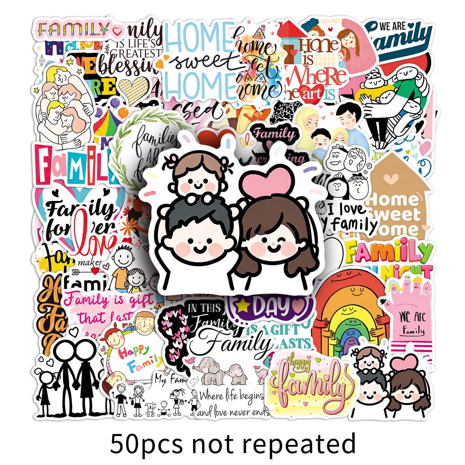 50 Sheets of Waterproof Positive English Slogan Stickers for Journals and Home Decor