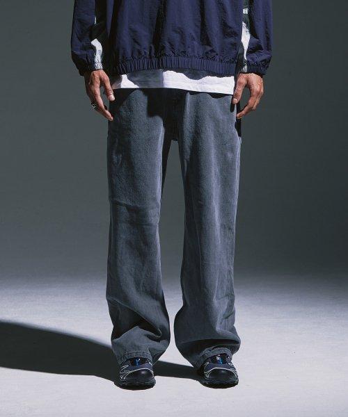 SAINTPAIN Sp Wide Bio-Washed Denim Pants - Grey Blue