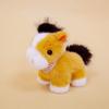 Plaid Cute Scarf Pony Plush Toy Doll Desktop Decoration Ornament For Gift