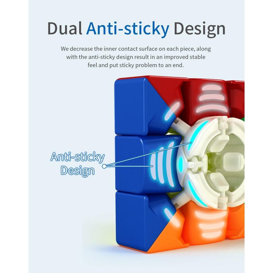 Professional 3x3 Magnetic Cube For Competitions In Magnetic Rainbow And Black