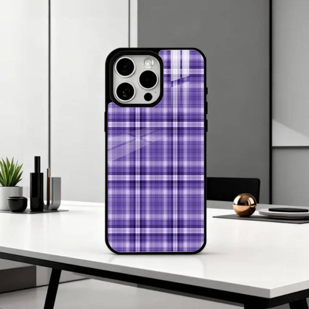 Cool P-Purple P-Plaid Pattern   Phone Case For iPhone17,16,15,14,13,12,11 Plus,Pro Max Magnetic For Magsafe Wireless Charging