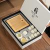 National style light luxury souvenir gift high-end brewing teapot teacup gift box for elders Chinese Ru kiln ink tea set