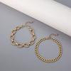 Versatile Four-Piece Multi-Layer Metal Chain Bracelet Set for Women - European and American Fashion