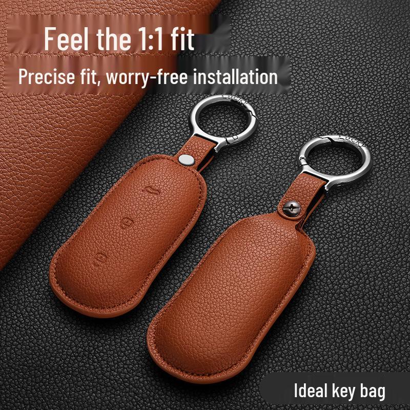 Li Auto L9, L8, L7 Original Lychee-Patterned Key Case & Remote Protector