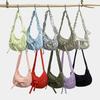 Casual Bowknot Women's Small Shoulder Bags Pleated Solid Color Ladies Underarm Bag Handbags Portable Female Crossbody Bag