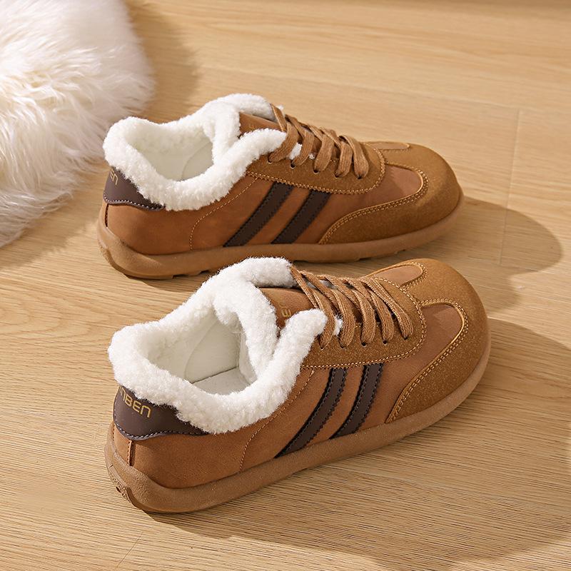 

2025 new winter cotton shoes women s velvet German training shoes versatile retro trend Forrest Gump shoes warm and thickened sports shoes 35