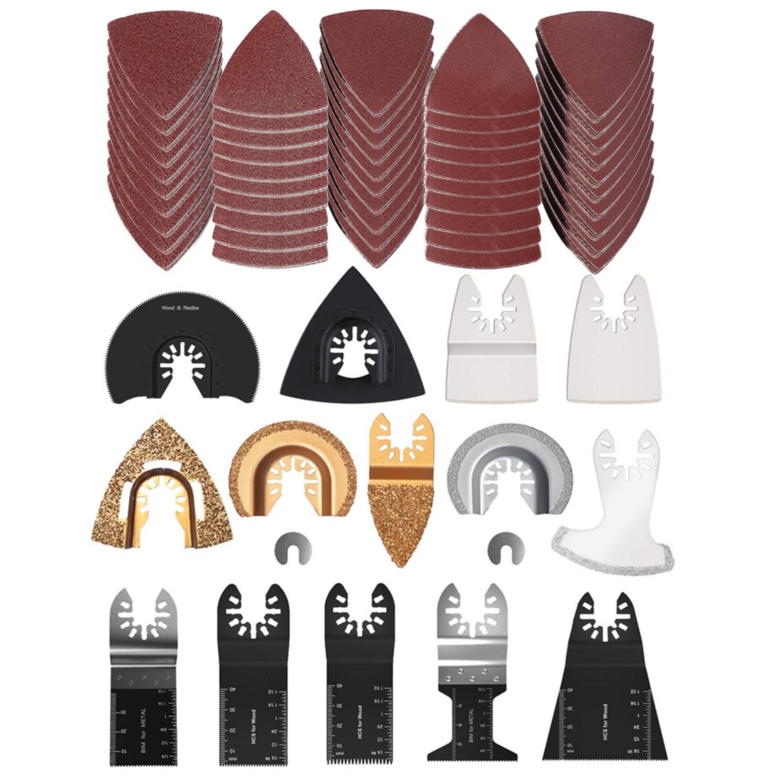 

66 шт. осциллирующие лезвия для инструментов, набор аксессуаров для многофункциональных пильных полотен для резки металла, дерева, пластика