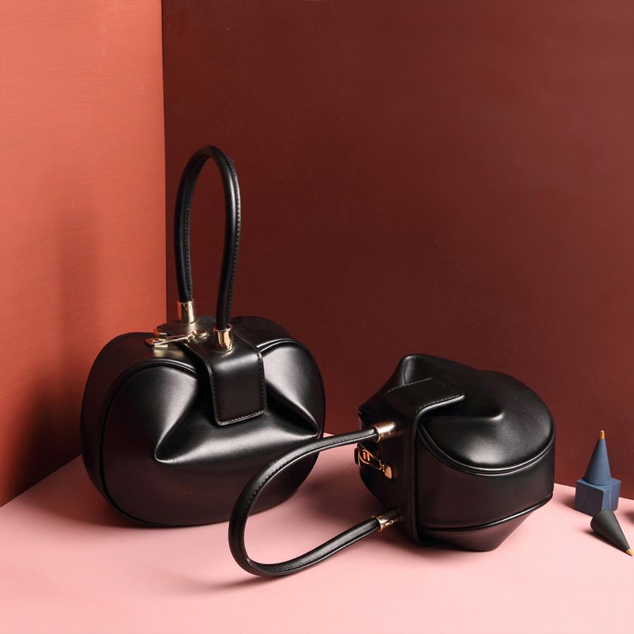 Luxury Genuine Leather Top-handle Women Handbags Designer Hobos Dumpling Ladies Shoulder Bags Luxury Phe Purses Small Tote Sac