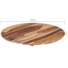 Tabletop Solid Wood Round 25-27 Mm 40 Cm