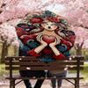 1pc Heart Love Automatic Open/Close Umbrella Compact Folding Umbrella with 8-Rib Shaft for Women/Men, Elegant Birthday1227S