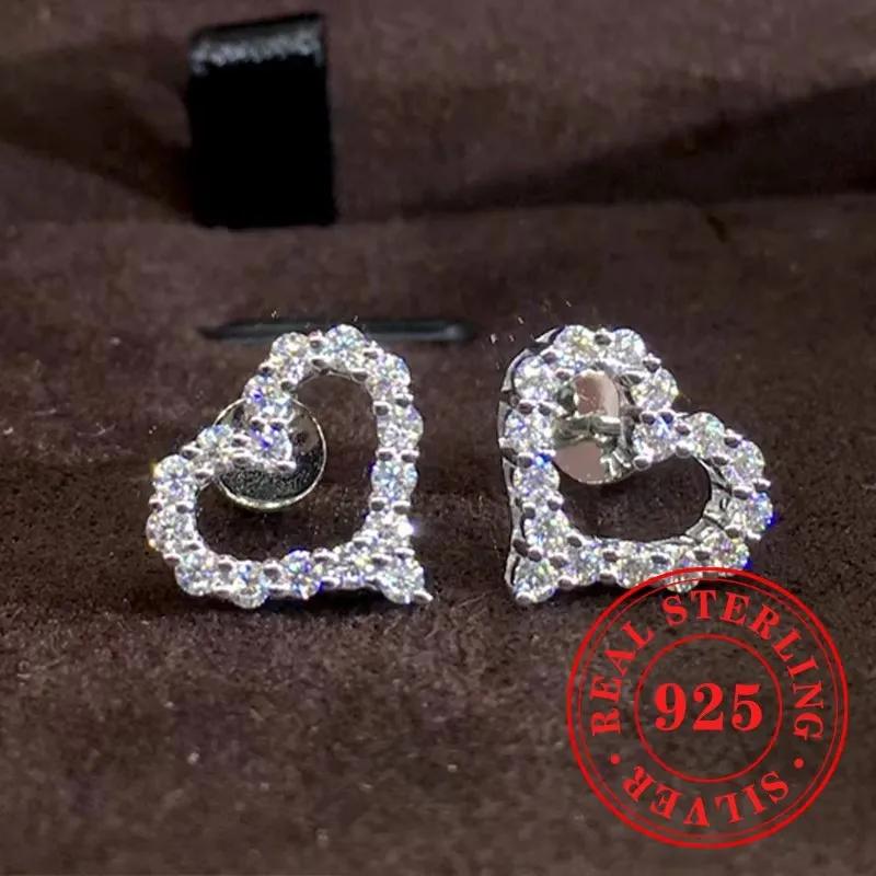 Gorgeous Stud Earrings  Sterling Silver Dazzling Exquisite Flower Design Accessory Luxury Trendy Bridal Jewelry Gifts