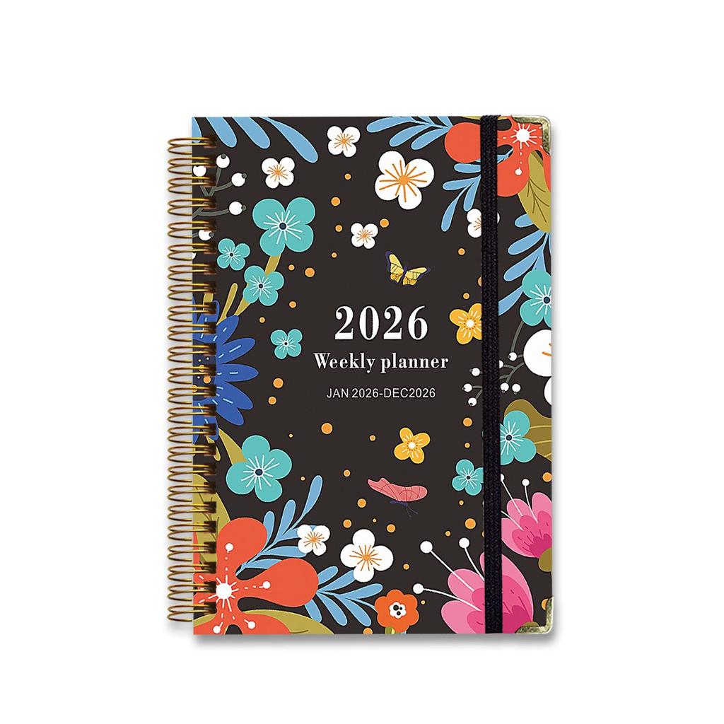 2026 English Business Planner: Cross-Border Stationery Diary with Coil Binding for Simple Scheduling and Record Keeping