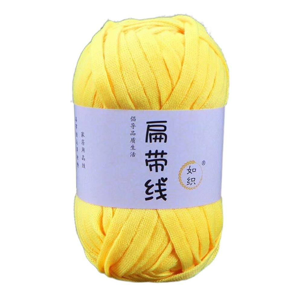 Elastic Flat Thread T-Shirt Yarn 40M Crochet Carpets Yarn Skin-friendy Thick Crochet Yarn  Beginner