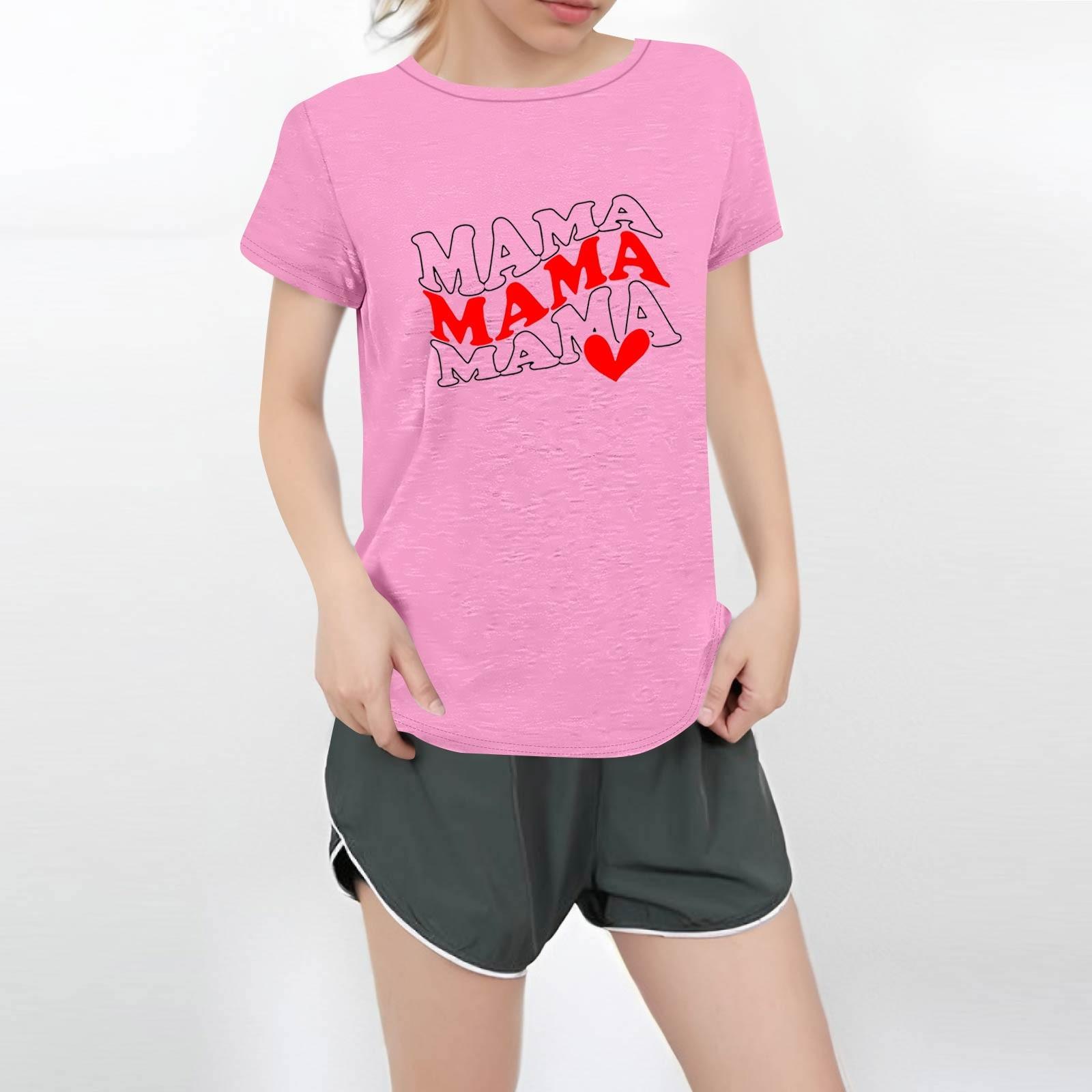 

Женская повседневная футболка с круглым вырезом и короткими рукавами с принтом XXXL розовый