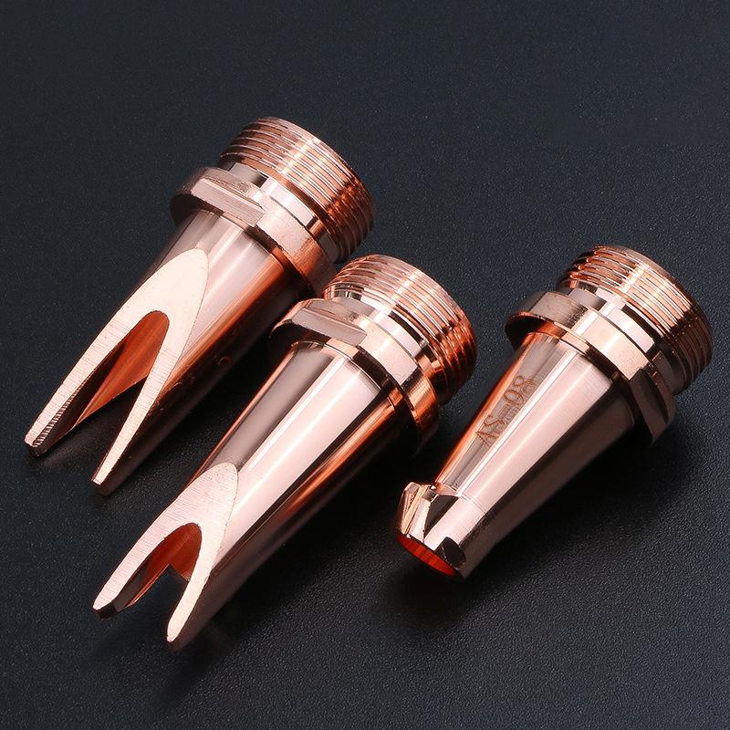 Laserová svařovací tryska Ruční vláknová laserová svařovací tryska pro svářecí hlavy Části hlavy Červená měď Náhradní příslušenství