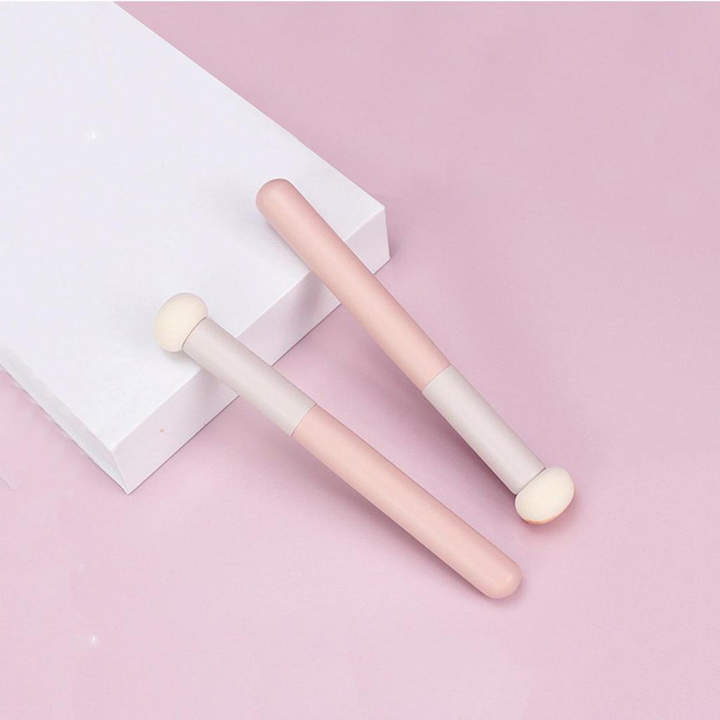 Small Pink Sponge Concealer Brush: Dual-Use Wet & Dry Makeup Tool for Flawless Finish
