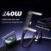 240W Fast Charging Foldable Bracket Data Cable 2-in-1 Data Wire 1.5m Foldable Stand Charging Cable Phone Tablet Stand Type-C To Type-C