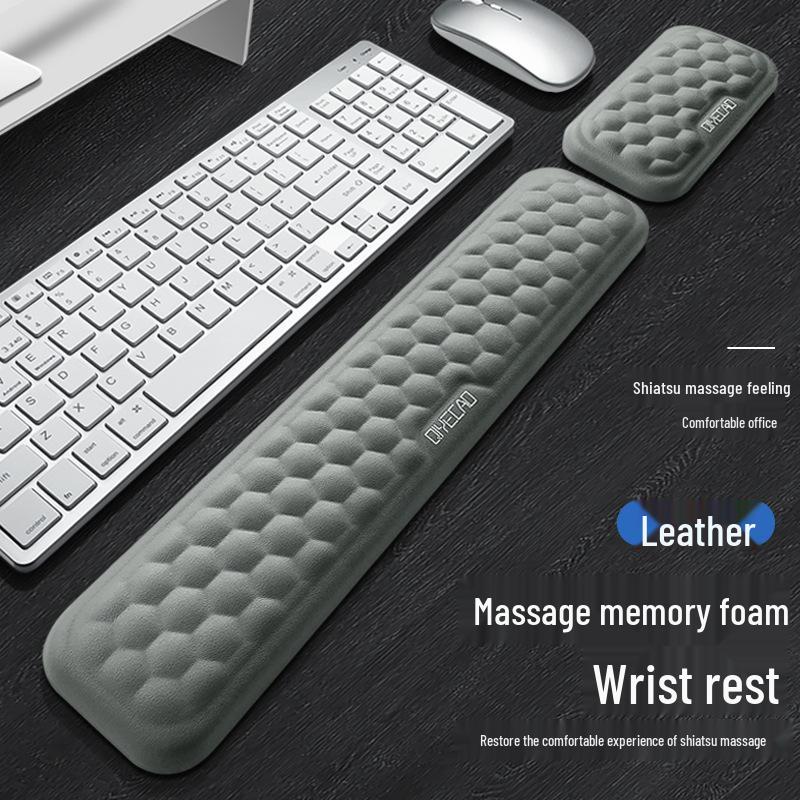 Ergonomic Memory Foam Wrist Support Mouse and Keyboard Pad Set