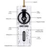 Outdoor Hiking Survival Guide Tool Compass Map Scale Ruler Folding Drawing Multifunctional Waterproof