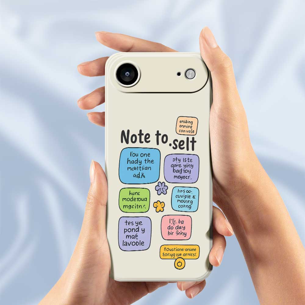 For iPhone 17 Air Case Colored Sticky Notes Pattern Printing Straight Edge TPU Phone Back Cover
