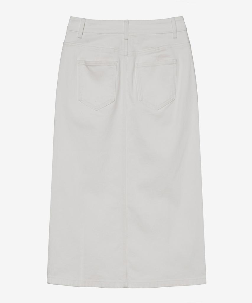 Mind Bridge Woman [W] White Slit Denim Skirt