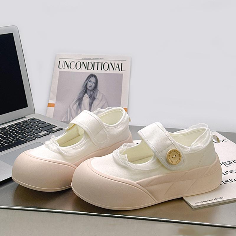 

Velcro new shallow mouth Mary Jane shoes platform big head fashion shoes fashion board shoes casual 35
