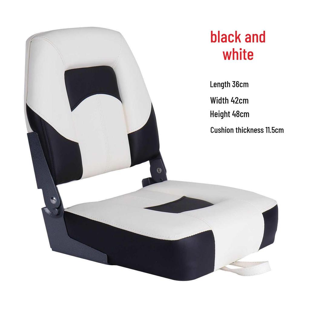 Marine Folding Chair with Sun Protection and Cushioned Seat - Sailor or Captain's Helm Seat